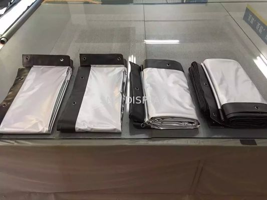 품질 까만 국경을 가진 백색 정면 영사 스크린, 옥외 영사기 스크린 공장