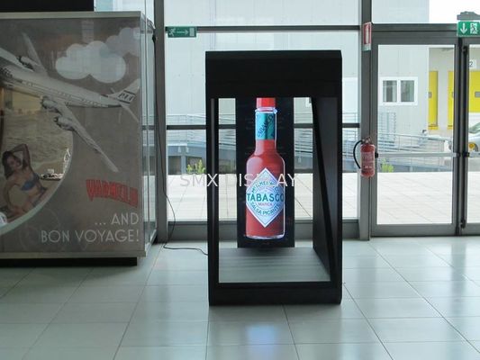 품질 3D 180" 자필 투상 피라미드 홀로그램 전시 보석함 공장