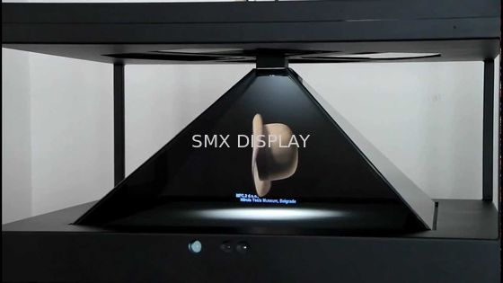 품질 350 cd/m2 3D 홀로그래픽 디스플레이 템퍼드 글라스 3D 홀로그램 홀로큐브 상자 공장