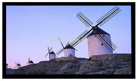 품질 92"는 가정 영화관, 가동 가능한 백색/회색 직물을 위한 영사기 스크린을 고쳤습니다 공장