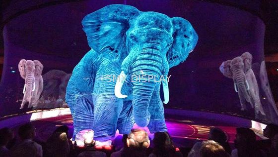 품질 무대 공연을 위한 영사기 투명한 홀로그램 스크린 홀로그라오릭 계획안 배경막 공장