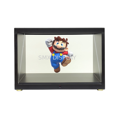 22인치 3D 피라미드 홀로그램 광고 장비 HDMI 입력 포트 가상 홀로그램 기술