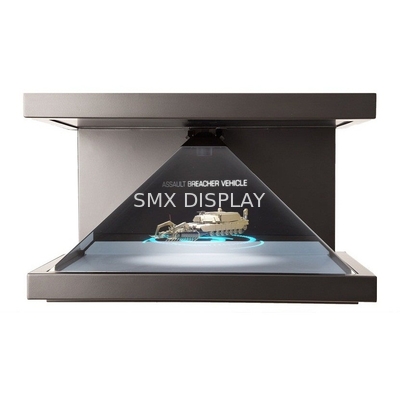 3 조정가능한 지도된 빛을 가진 측면도 3D 홀로그램 피라미드 홀로그램 진열장