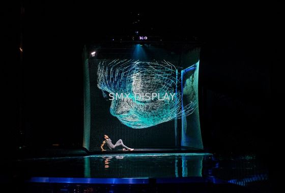 품질 후방 투명한 홀로그램 쇼 스크린 영사막 Holoflex 정면/30m 길이 공장