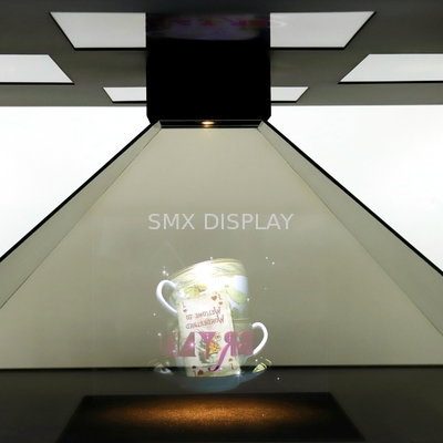 165x165x82 Cm을 광고하는 LED 라이트 피라미드 홀로그램 디스플레이 USB 포트