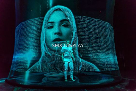 품질 홀로그램 거즈 50m 투명한 3D 홀로그래픽 투사 스크린 공장
