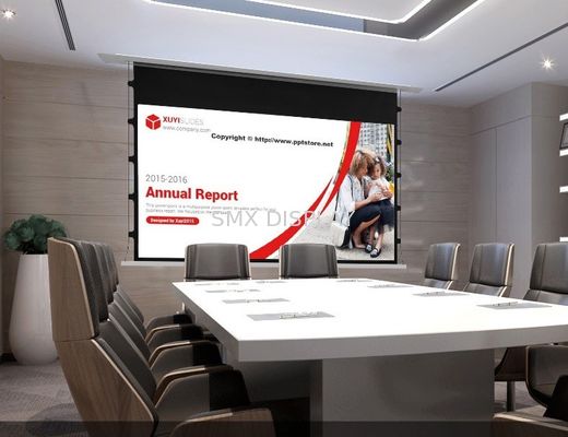 품질 천장에서 알루미늄 100은 " 긴장된 투사 화면에 라벨을 답니다 공장