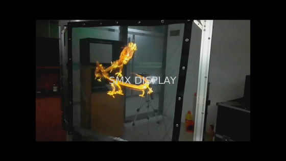 3D Holo 거즈 자필 스크린 투명한 메시 영사기 30m 길이