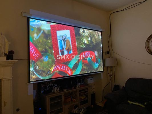 품질 영화 미팅 룸을 위한 자동화된 프로젝터 스크린 RF 원격 120 인치 공장