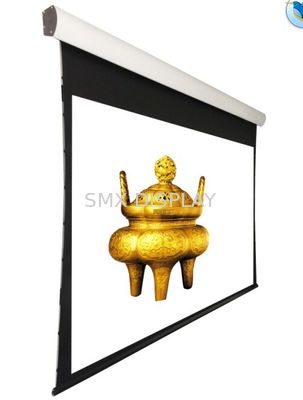 품질 150"는 원격 제어를 가진 천장에 의하여 중단된 자동화한 영사막을 긴장시켰습니다 공장