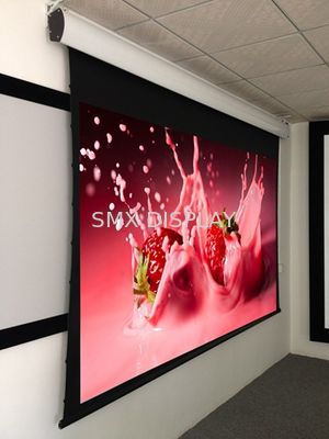 품질 천장은 Hd 가동 가능한 백색을 가진 탭에 의하여 긴장된 자동화한 영사막을 중단했습니다 공장