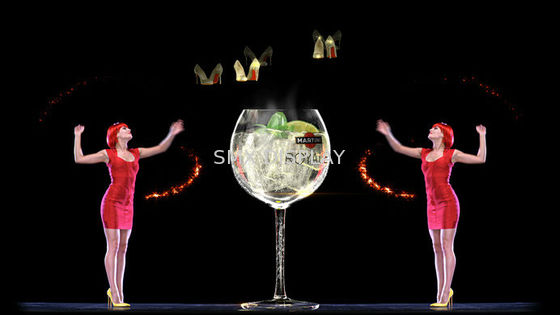 품질 디지털 방식으로 3D 홀로그램 쇼를 위한 자필 스크린 3D 자필 투상 공장